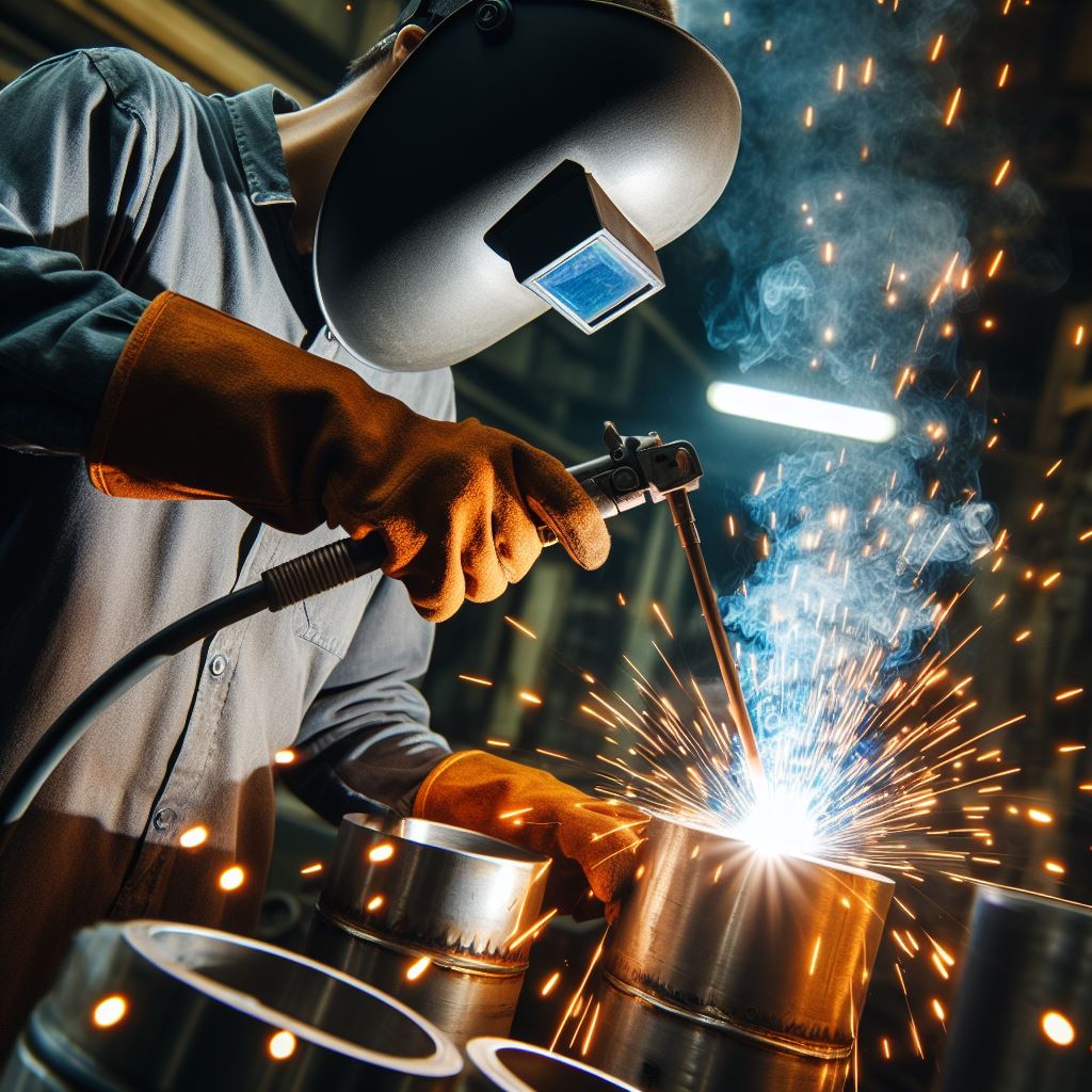 A seam welder in action